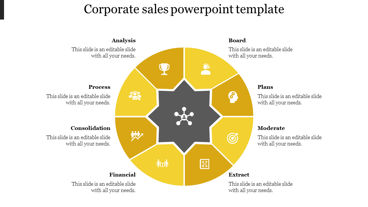 Corporate Sales Presentation Ppt-Yellow